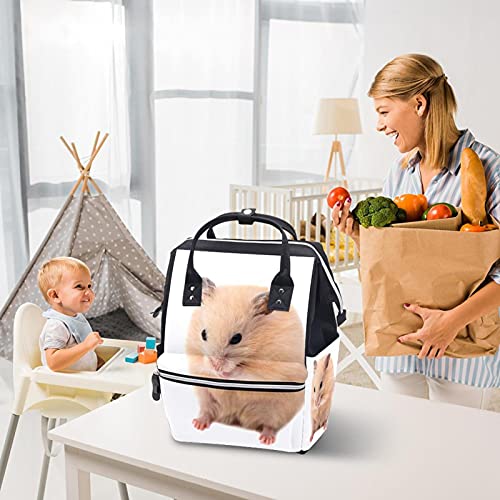 Mochila de fraldas de hamster adorável mochila mamãe de grande capacidade Bolsa de enfermagem de bolsa de enfermagem para