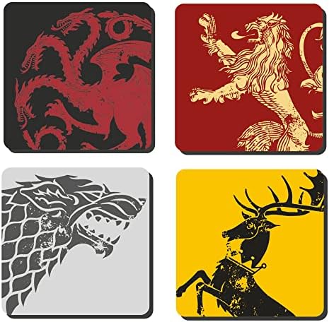 Game of Thrones - Coasters - Game of Thrones Conjunto de 4 montanhas -russas Sigil
