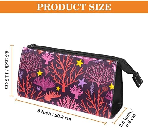 Bolsa de higiene pessoal Kit DOPP pendurado para homens resistentes a água para viajar, Animal marítimo do mar de desenho animado de coral rosa