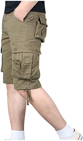 Ymosrh shorts masculinos Casual Coloque as calças cultivadas Multi Pockets Outdoor Shorts de calças retas de pernas retas