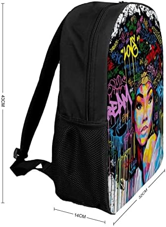African Girl 3D Print Backpack Laptop Bookbag Bag Unisex para fãs de jogos para adultos presentes para mochila 17 polegadas