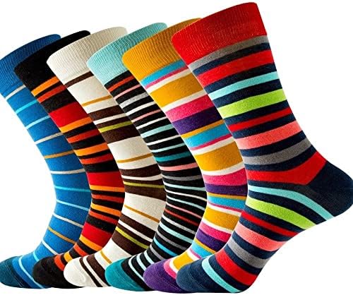 Douba colorida listrada geométrica meias de meias gradiente maré meias de algodão casual no meio do tubo para homens