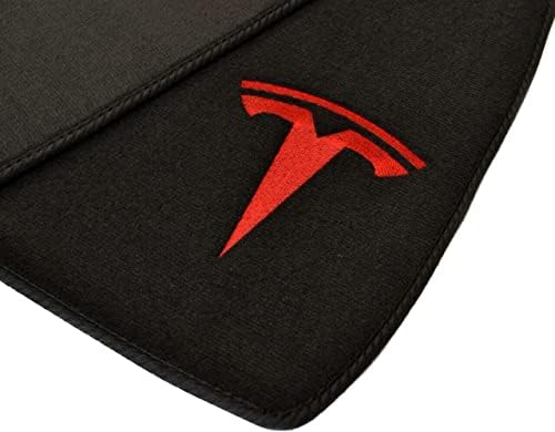 Ajuste para Tesla Modelo 3 Tapetes de piso de carro preto Carpete à prova d'água não deslizamento （preto com vermelho)