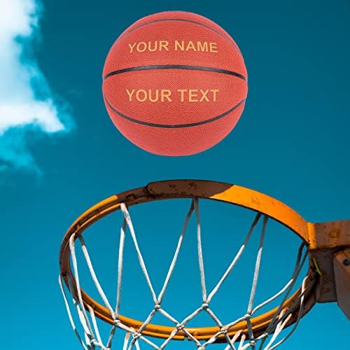 NGTSFLY Custom Basketball Nome/texto personalizado Presente de basquete interior personalizado para crianças e adultos