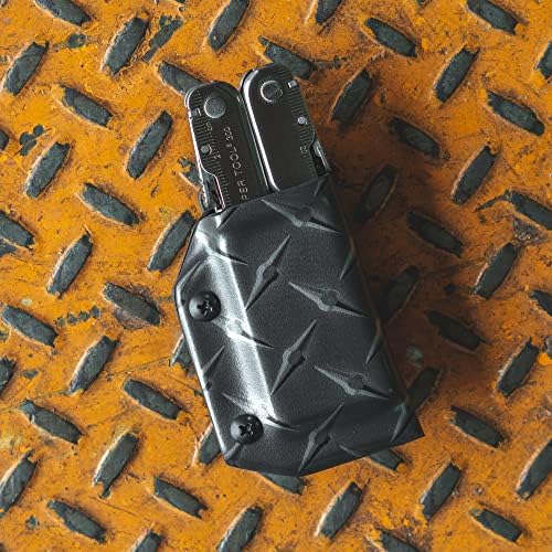 Clip & Carry Kydex Multitool Bainhe para Leatherman SuperTool 300 - Everyday Carry Holster - Feito nos EUA - Diamond Plate