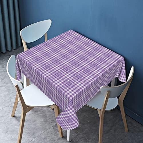 Toca de mesa quadrada de padrão de lavanda ZUCRCFFY, 40x40 polegadas, manchas resistentes à tampa de mesa quadrada lavável