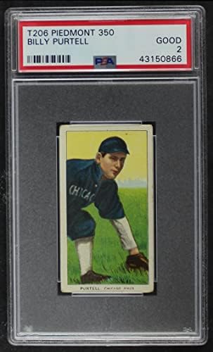 1909 T206 Billy Purtell Chicago White Sox PSA 2.00 White Sox