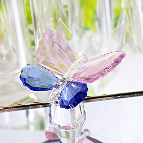 H&D Crystal Butterfly Collection Statue estátua em casa decoração de mesa de vidro