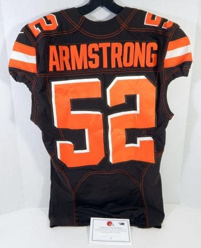 2019 Cleveland Browns Ray -ray Armstrong #52 Game usou Brown Jersey 100 NFL P 7 - Jerseys de jogo NFL não assinado usados