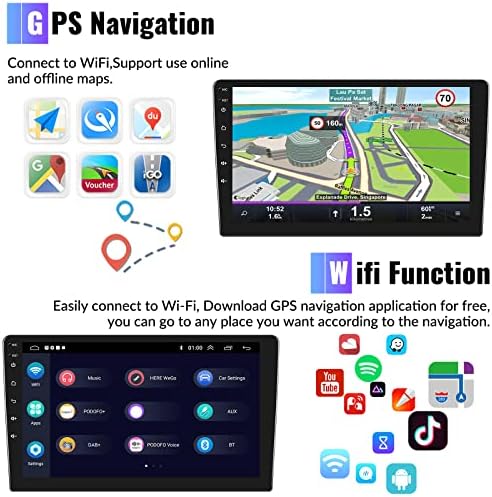 2+32g Android 11 estéreo de carro para Jeep Patriot Compass 2010- com Apple CarPlay Android Auto, 10,1 '' HD Touchscreen Car Radio com WiFi, GPS Navigation, Bluetooth, FM/RDS, SWC, Hifi, DAUL USB+Backup Camera