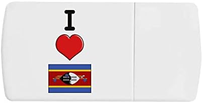Azeeda 'I Love Swaziland' Caixa de comprimidos com divisor de comprimido