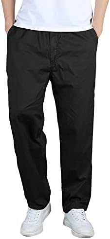 Calças de carga para homens petite casual solto plus size size empolgante cordão de gola elástica calça calças calças