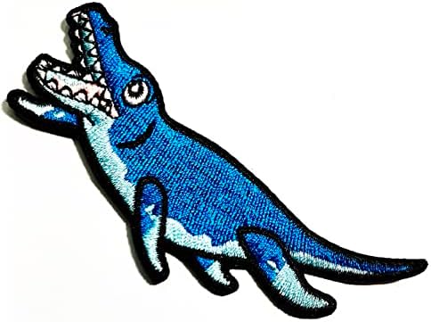 Kleenplus 3pcs. MOSASASAURus desenho animado crianças crianças de dinossauros de dinossauros em remendos atividades de