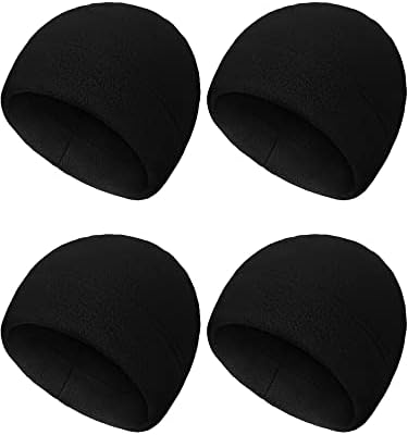 4 peças Caps de caveira para homens Inverno Hat de lã quente Hat de lã Polar lã de gorro