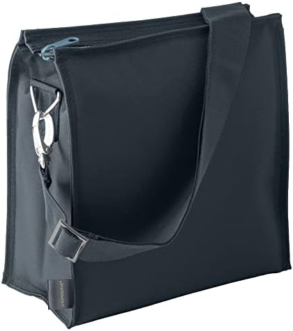 U Konserve Isolle Isoled Tote Tote Bag - cinza escuro - Almoço reutilizável Cooler térmico - tecido reciclado - zíper, bolso
