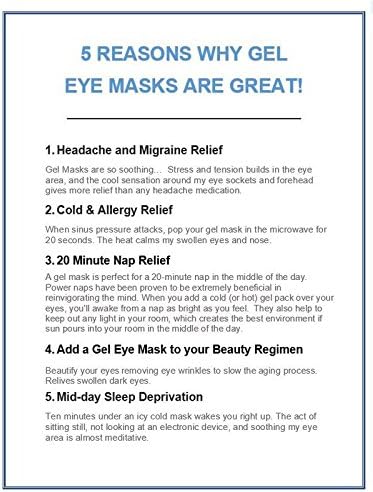 Melhor máscara ocular - quente - contas de gel frio - máscara de sono - antienvelhecimento - perfeito para aliviar a enxaqueca, tensão relacionada ao estresse, dor sinusal, meditação, reduzir os olhos inchados, círculos escuros - alívio terapêutico