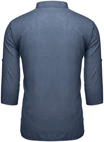 Masculino Button Down camisetas impressas sete- Blusa Top Style e Cotton Grande e Alto Sem Camisas de Ferro para Homens