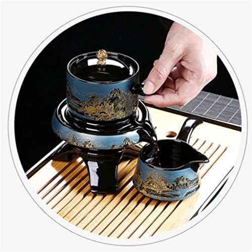 Ganfanren Home Tea Brewer Gotando Stone Mill Conjunto automático de chá completo com bule de chá e xícara de chá