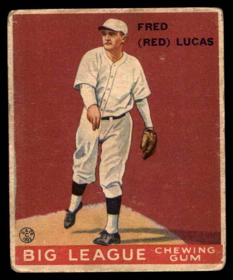 1933 Goudey 137 Red Lucas Cincinnati Reds Good Reds