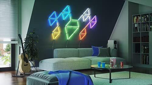Linhas nanoleafs wifi smart rgbw 16m+ cor led led e decoração de casa luzes 15 pacote de linha de luz 15