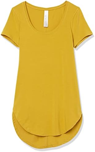 Essentials Womens Algodão macia de algodão padrão Túnica extra-longa T-shirt