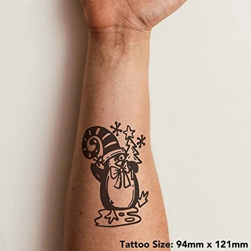 Azeeda grande 'Penguin' Tatuagem temporária