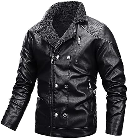 Jackets de Natal Wybaxz para Mens e Top de couro grande jaqueta sólida Jaqueta sólida