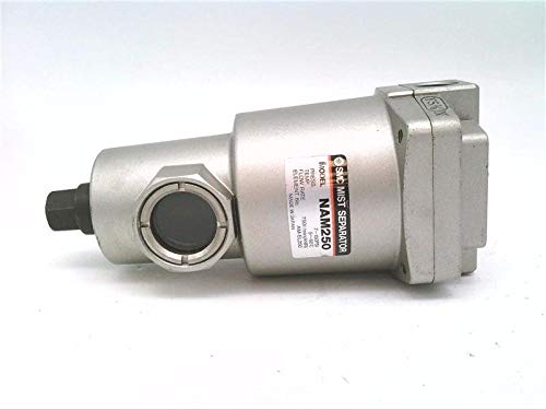 SMC NAM250 Separador de névoa, vazão: 758 por minuto, elemento de replicação AM-EL250, faixa de pressão: 7 psi a 150 psi,