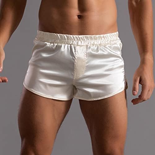BMISEGM Mens boxers roupas íntimas masculino de verão calça de cor sólida banda elástica solta esportes casuais rápidos secos sem suor de roupas íntimas