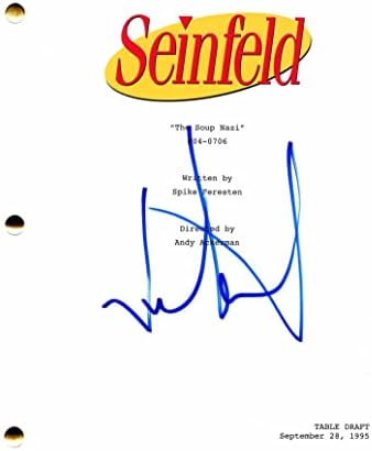Jason Alexander assinou o autógrafo Seinfeld The Soup Nazi completo Script - George Costanza muito raro em Seinfeld, co -estrelando