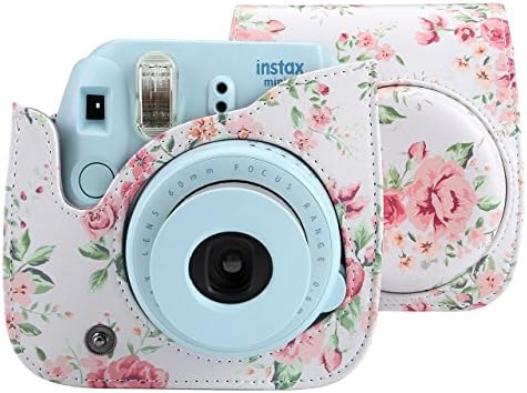 YOption Instant Camera Case Compatível com Instax Mini 11, 9, 8, 8+, bolsa de caixa compacta de câmera de couro PU vintage