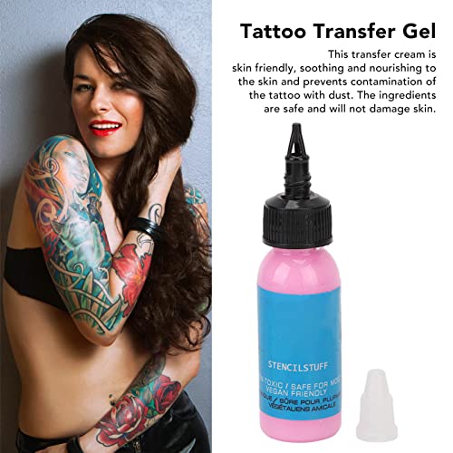 Creme de transferência de tatuagem, gel de transferência de estêncil de tatuagem, hidrato, impressão rápida, creme de aplicação de estêncil de tatuagem, para arte de tatuagem