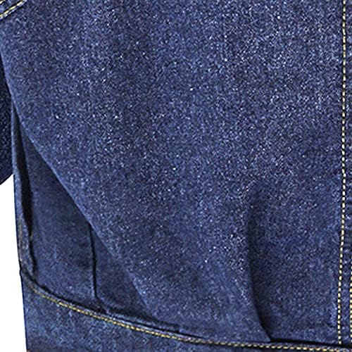 Mmknlrm Coat jeanim windbreaker oversizer, além de jaqueta de jacket longa e jeans de jeans com mangas de couro para