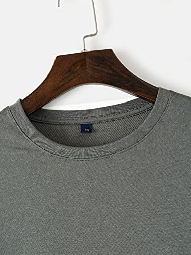 Nibhz roupas de duas peças para homens, letra de letra, camiseta gráfica e calça de moletom da cintura