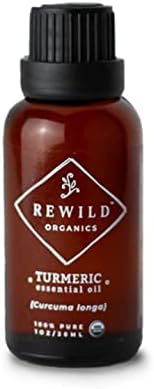 Rewild Organics Açafrão Óleo Essential Orgânico para aromaterapia e cuidados com a pele 1oz