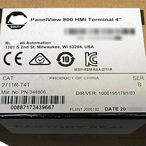 2711R-T4T Panelview 800 Terminal HMI de 4,3 polegadas selado na Caixa 1 ano de garantia