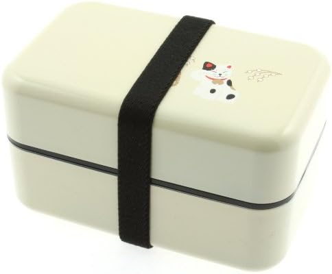 KOTOBUKI BENTO Caixa Bento, White Maneki Neko Lucky Cat