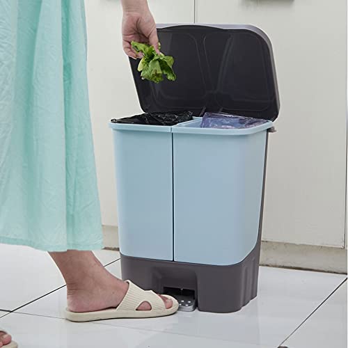 Lixo lixo lixo lixo ao ar livre lata com tampa, lixo de lixo de lixo de lixo lixo pode reciclar lixeira para caixas de reciclagem de lixo de jardim de jardim interno de cozinha (cor: onecolor, tamanho: 20l