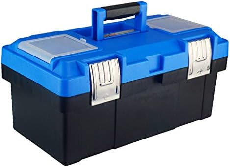 Caixas de ferramentas GOOFFY Caixa de ferramentas de plástico com alça de conforto da bandeja e caixa de ferramentas de