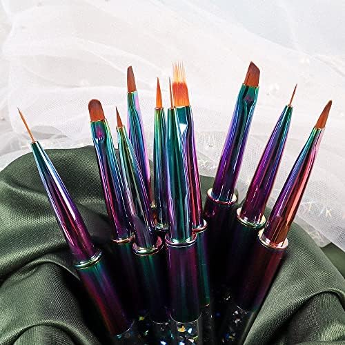 Escovas de unhas de Liruxun para Manicure Nails Brush Acessórios Supplies de ferramentas para profissionais Design Desenho de desenho Kit de gradiente de acrílico