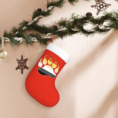 Yuyuy gay urso orgulho pata de natal com decoração de férias lareira pendurada meias de 18 polegadas de 18 polegadas