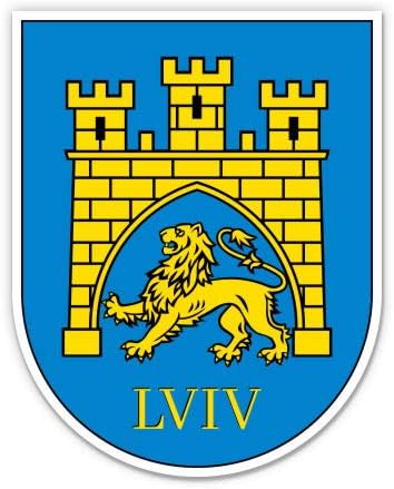 LVIV Ucrânia - Adesivo de Vinil de 3 - Para Laptop de Laptop Phone - Decalque Impermeável