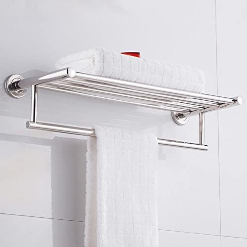 Uxzdx aço inoxidável prateleiras de banheiro montado na parede Rack de toalha de toalha de camada única Toalha de trilho de duas camadas de duas camadas