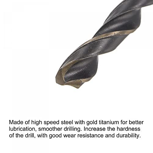 UXCELL High Speed ​​Speed ​​Aço hexágoa Torção de hastes de broca, diâmetro de perfuração de 7 mm com haste hexágica