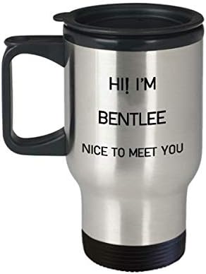 I'm Bentlee Travel canem Nome exclusivo Tumbler Presente para homens Mulheres 14oz aço inoxidável