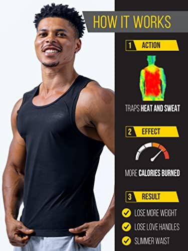 Sweat Spark Men's Sweat Colet - Aumente os exercícios e aumentar os esforços de perda de peso com o aumento da tecnologia