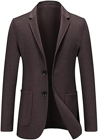 Blend de lã casual masculino Casaco esportivo vintage Slim Fit 2 Butter Suit Jackets