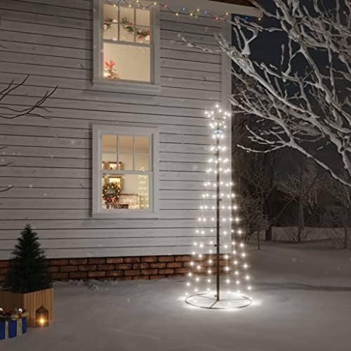 Árvore de Natal Decoração de luz, árvore de cone de Natal segura 108 LEDs para pátio