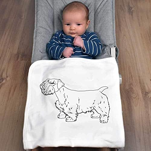Azeeda 'Sealyham Terrier' Culgo/xale de bebê de algodão