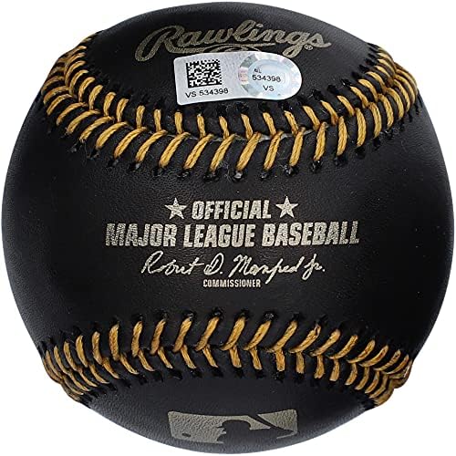 J.D. Martinez Los Angeles Dodgers autografou Baseball de couro preto - bolas de beisebol autografadas